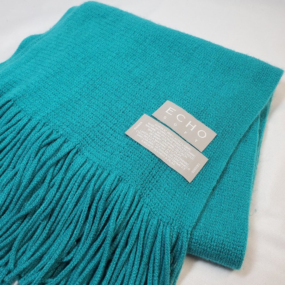 Teal ECHO Soft 100% Acrylic Scarf Warm but Light